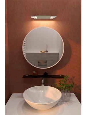 Septemius Oval Aynalı Banyo Dolabı Modern Duvar Tipi Banyo Dolabı
