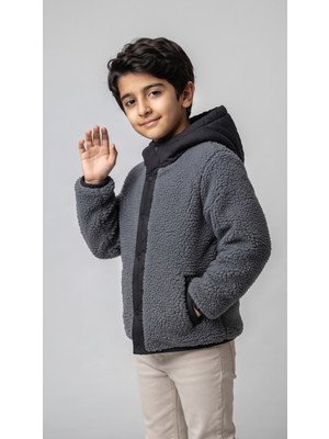 Pique TEDDY27 Erkek Çocuk Mont Peluş Detaylı Çocuk Mont