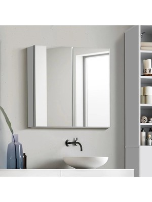 Septemius Home Lavabo 60X60X15 Dolabı Aynalı Lavabo Dolabı