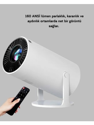 Eco Lounge HDMI USB Bağlantılı 4K Destekli Taşınabilir Projeksiyon Cihazı