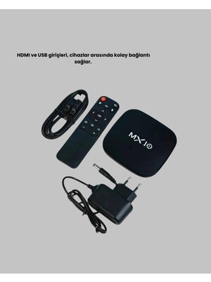 Eco Lounge Mx Box S 4K Android Tv Box – Google Asistan, Dolby Ses, 8 GB Hafıza, Chromecast Desteği