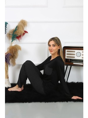 Melonika Kadın Uzun Kol Penye Pijama Takım Çmş
