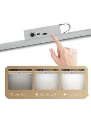 Midas Toptan Kumandalı - Zaman - Işık Gücü Ayarlı Metal Askılı - USB Şarjlı Lamba Fener 20SMD LED BX40