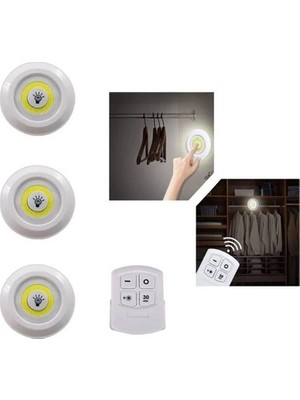 Midas Toptan Uzaktan Kumandalı Yapışkanlı 3’lü LED Spot Lamba BX40 Midas