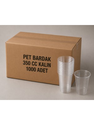 Antpap Ambalaj 350 cc Pet Bardak 1000 Adet – Kalın 12 Oz Şeffaf Plastik Bardak