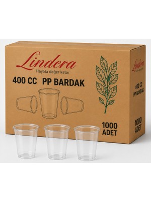 Antpap Ambalaj 400 cc Pp Bardak 1000 Adet – Şeffaf Kalın Plastik Bardak