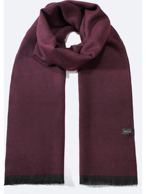 AVVA Erkek Bordo Viskon Karışımlı Püsküllü Şal B009401