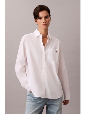 Calvin Klein Cotton Poplın Relaxed Shırt Wove