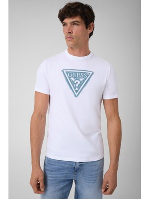 Guess Cn Ss Trıangle Spray Tee