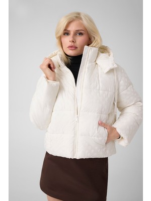 Guess New Daısy Crop Logo Puffer