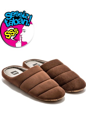 Twigy Adamo Erkek Ev Terliği Sessiz Taban Kahve Füme 41/46