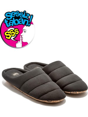 Twigy Adamo Erkek Ev Terliği Sessiz Taban Siyah 41/46