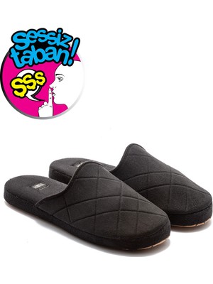 Twigy Bako Sessiz Taban Erkek Ev Terliği Siyah 41/46
