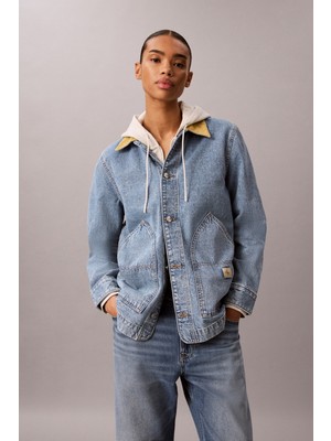 Calvin Klein Contrast Collar Chore Coat Tınte