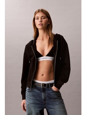 Calvin Klein Ls Monogram Terry Crop Relaxed F