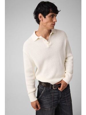 Guess Gj Ls Waffle Polo Swtr