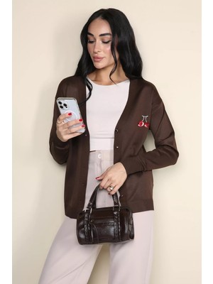Gülseli Kadın Işlemeli Triko Hırka P-00023168