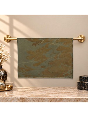 E38 El Işçiliği Kadın Renkli Ebru Fular 175*35 CM-6716