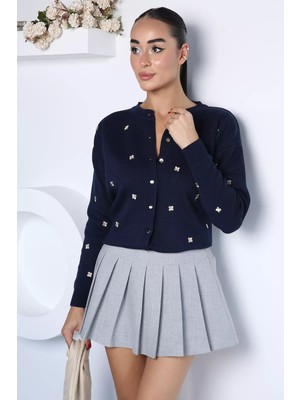 Gülseli Nakışlı Triko Hırka P-00023150