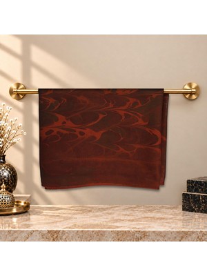 E38 El Işçiliği Kadın Renkli Ebru Fular 175*35 CM-6717