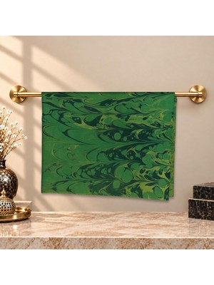 E38 El Işçiliği Kadın Renkli Ebru Fular 175*35 CM-6715