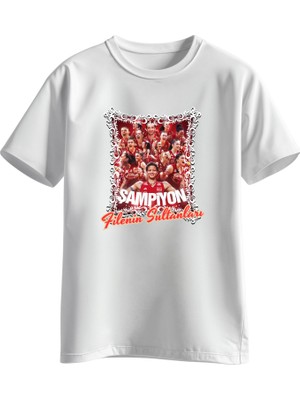 Karmadia Store Şampiyon Filenin Sultanları Bisiklet Yaka Pamuklu Unisex Tişört