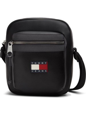 Tommy Hilfiger Tommy Hılfıger Erkek Marka Logolu Günlük Kullanıma Uygun Siyah Omuz Çantası AM0AM14334 Bds