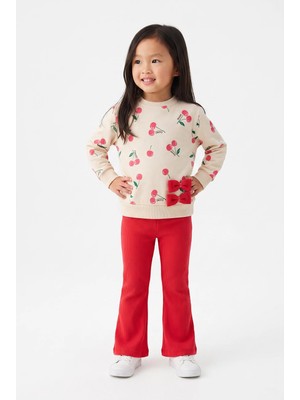 Minipomes Kız Bebek Little Cherry Eşofman Takım Pembe