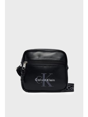 Calvin Klein Calvın Kleın Erkek Marka Logolu Günlük Kullanıma Uygun Siyah Omuz Çantası LV04D3445G Ub1