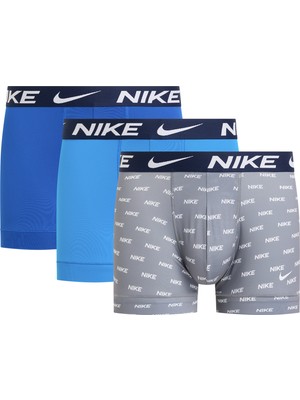 Nike Nıke Erkek Marka Logolu Elastik Bantlı Günlük Kullanıma Uygun Gri Boxer 0000KE1156 Qru