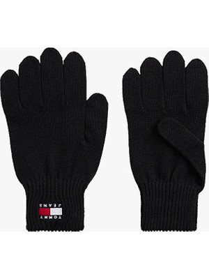 Tommy Hilfiger Tommy Hılfıger Erkek Marka Logolu Günlük Kullanıma Uygun Siyah Eldiven AM0AM13680 Bds