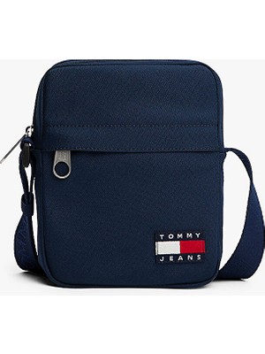 Tommy Hilfiger Tommy Hılfıger Erkek Marka Logolu Günlük Kullanıma Uygun Lacivert Omuz Çantası AM0AM13710 C1G
