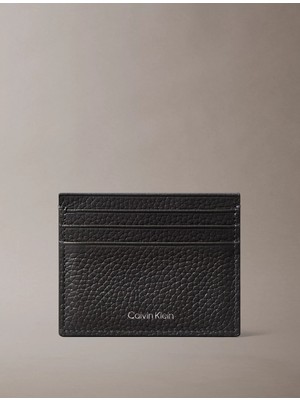 Calvin Klein Calvın Kleın Erkek Marka Logolu Pürüzsüz Yüzeyli Birden Fazla Kart Yuvalı Gri Kartlık LV04D1060G P5C