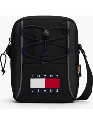 Tommy Hilfiger Tommy Hılfıger Erkek Marka Logolu Günlük Kullanıma Uygun Siyah Omuz Çantası AM0AM13882 Bds