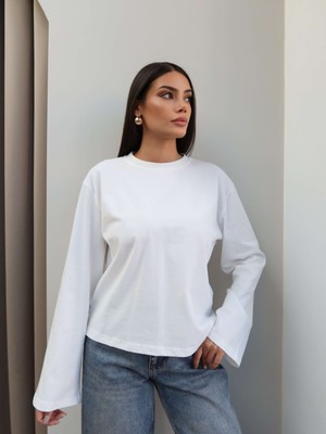 Esra Helvacı Geniş Kol Oversize Bluz