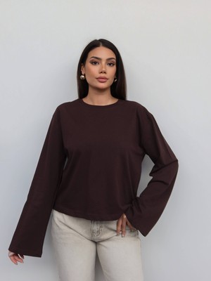 Esra Helvacı Geniş Kol Oversize Bluz