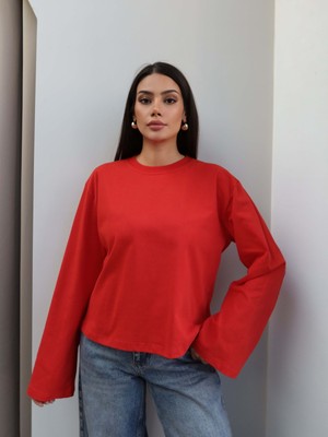 Esra Helvacı Geniş Kol Oversize Bluz