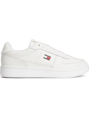 Tommy Hilfiger Tommy Hılfıger Kadın Marka Logolu Günlük Kullanıma Uygun Ekru Sneaker EN0EN03131 Ybl