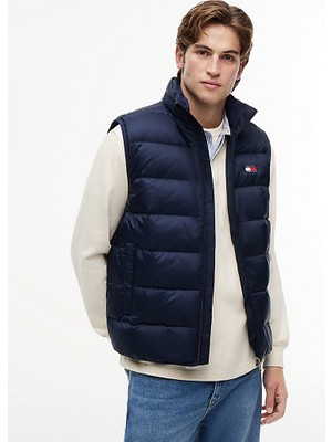 Tommy Hilfiger Tommy Hılfıger Erkek Marka Logolu Günlük Kullanıma Uygun Lacivert Yelek DM0DM23232 C1G