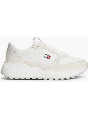 Tommy Hilfiger Tommy Hılfıger Kadın Marka Logolu Günlük Kullanıma Uygun Ekru Sneaker EN0EN03123 Ybl