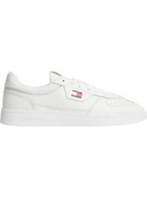 Tommy Hilfiger Tommy Hılfıger Erkek Marka Logolu Günlük Kullanıma Uygun Ekru Sneaker EM0EM01762 Ybl