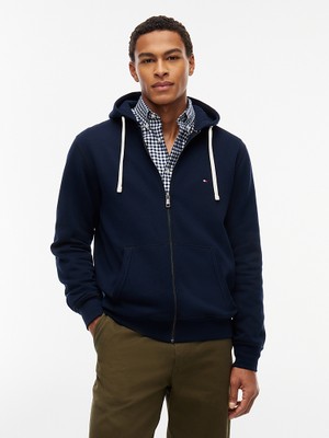 Tommy Hilfiger Tommy Hılfıger Erkek Marka Logolu Günlük Kullanıma Uygun Lacivert Sweatshirt MW0MW44931 Dw5