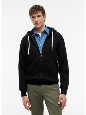Tommy Hilfiger Tommy Hılfıger Erkek Marka Logolu Günlük Kullanıma Uygun Siyah Sweatshirt MW0MW44931 Bds