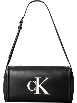Calvin Klein Calvın Kleın Kadın Marka Logolu Günlük Kullanıma Uygun Siyah Omuz Çantası LV04F3894G 3l2