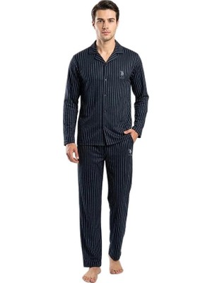 U.s. Polo Assn. Erkek Lacivert Pijama Takım 19101