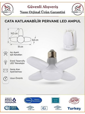 Cata LED Ampul - Pervane Tipi - 30 Watt - Orjinal Ürün - Beyaz Işık