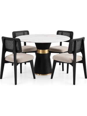 Norte 100 cm Bulut Porselen Metal Bella Takım