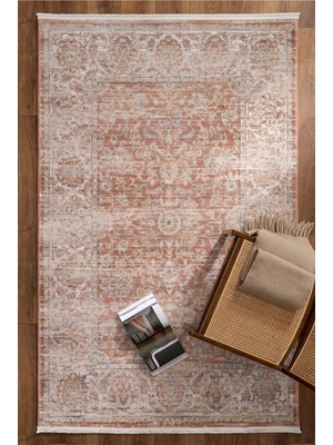 Mariesse Home Verona Serisi Vintage Modern Eskitme Etnik Desenli Otantik Dokuma Salon Halısı