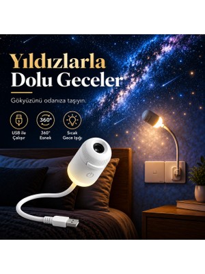 Robeve 2’si 1 Arada Galaksi ve Yıldız Projektörü Gece Lambası – 12 Farklı Projeksiyon Filmi, 360° Ayarlanabilir, USB Yıldızlı Gökyüzü Tavan ve Duvar Projektörü, Çocuk ve Yatak Odası Gece Işığı