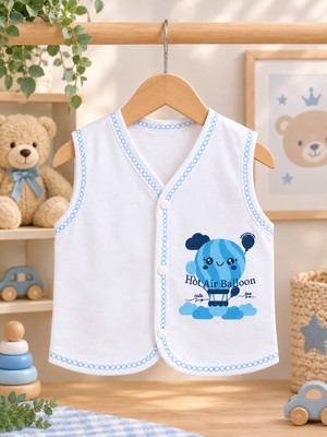 Biberon Baby Erkek-Kız Bebek Yeleği Pamuklu Balon Baskılı